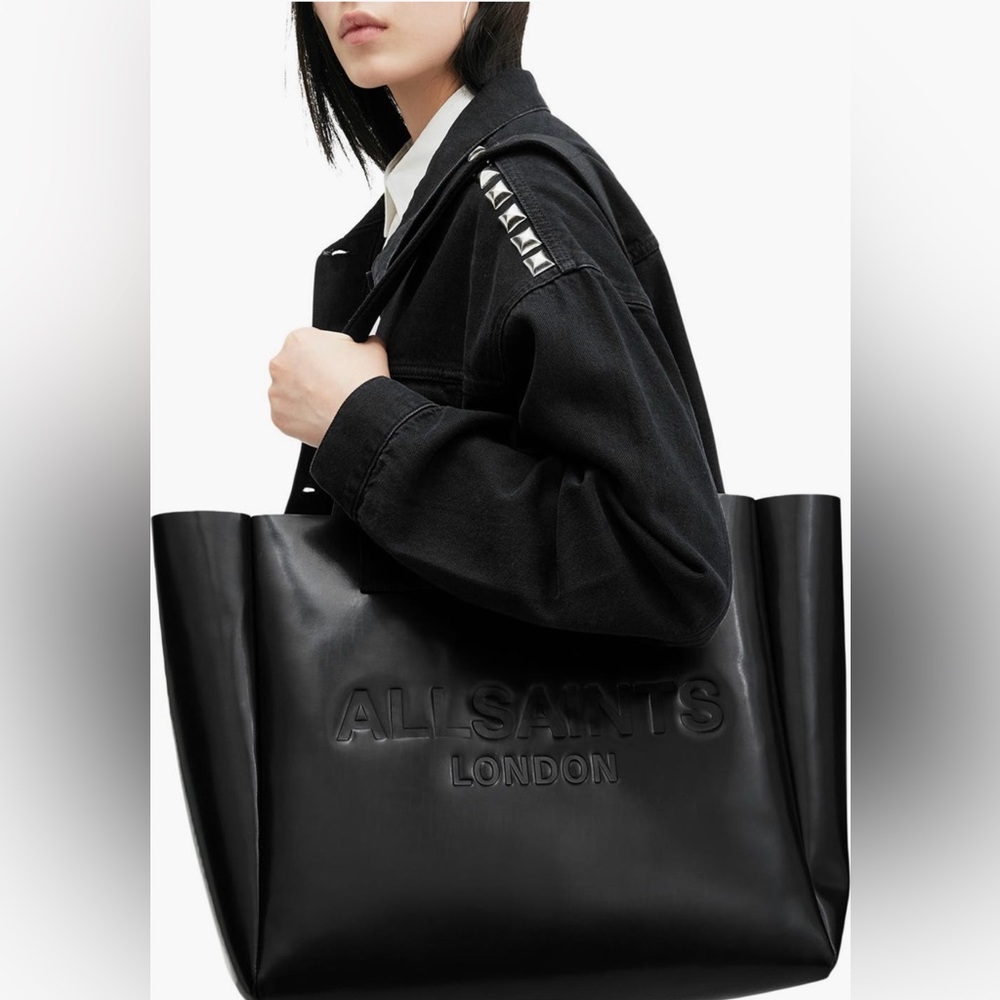 NEW Izzy Embossed Logo Leather Tote Bag